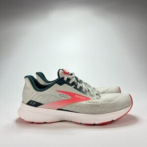 Brooks Launch 8 Grey Pink Teal Lace UpRunning Shoes 1203451B110 Womens Size 7.5